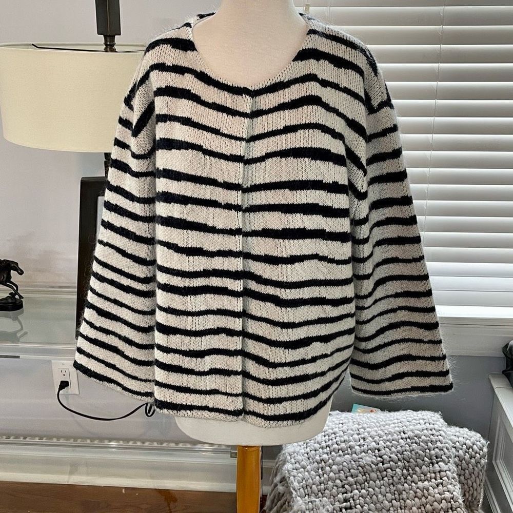 Demylee Wool-Mohair Open Front Cardigan